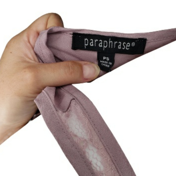 BOGO FREE-PARAPHRASE Mauve Frilly Tank Blouse PS - Picture 7 of 7